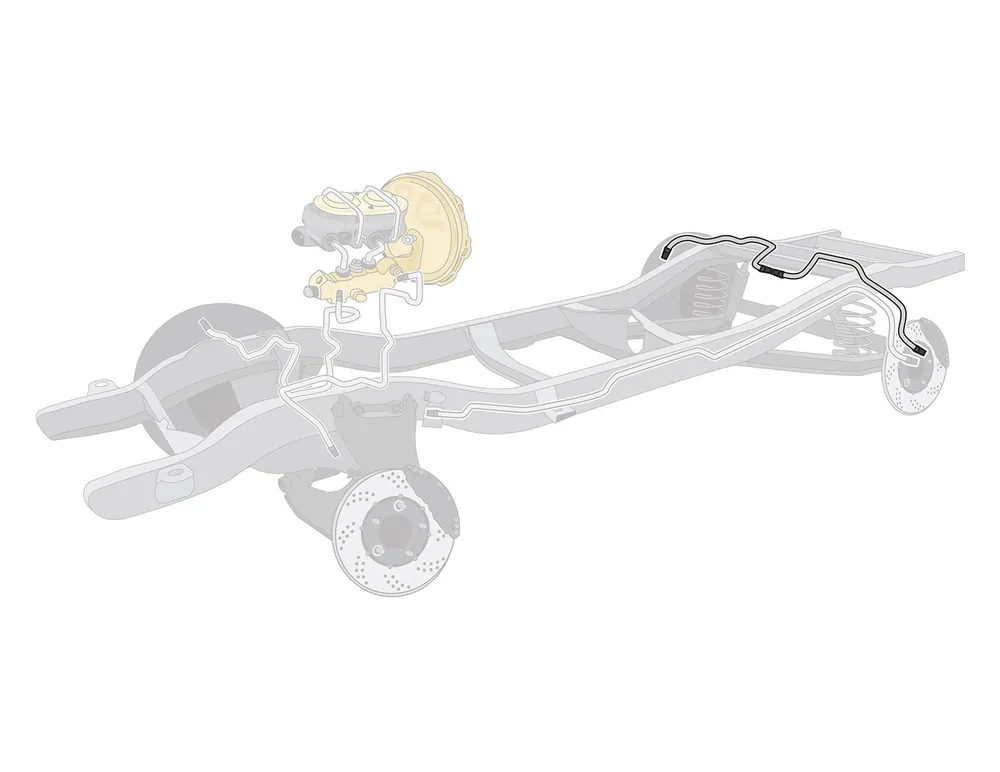 Luxury The Right Stuff 69-73 Nova Pre-Bent Stainless Steel Rear Axle Brake Line Kit - (XRA6902S)