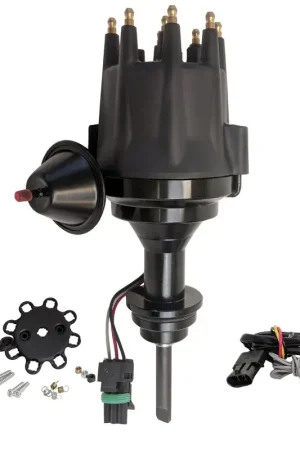 Worldwide Shipping Proflow Distributor Billet Black Ready-to-Run Black Vacuum Advance SB For Chrysler 318 340.360