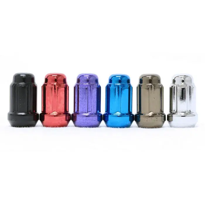 KICS Muteki Short Lug Nuts Closed End - Black - 12 x 1.25 Express Delivery