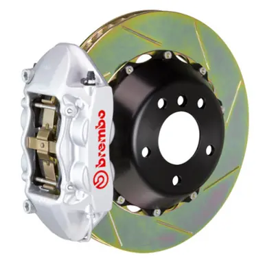 Brembo 06-13 Corvette Z06 Excl CC Brakes Rr GT BBK 4Pist Cast 380x28 2pc Rotor Slot Type1-Silver - 2P2.9032A3 Best Seller